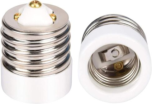 JACKYLED UL-Listed E39 إلى E26 محول، السيراميك موغول إلى قاعدة متوسطة لمبة الضوء مصباح محول المقبس الخزف لمصباح الكلمة العتيقة، 1-حزمة in Kuwait