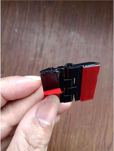 5 Pieces Acrylic Hinge Aquarium Hinge Black Plastic Hinge Kitchen Cabinet Box Hinge 30 mm self-Adhesive Installation in Kuwait