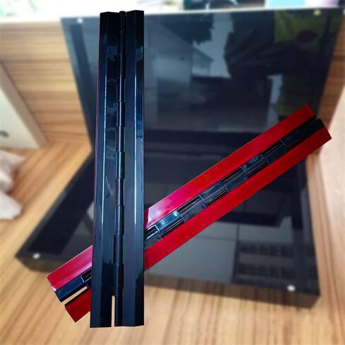 5 Pieces Acrylic Hinge Aquarium Hinge Black Plastic Hinge Kitchen Cabinet Box Hinge 30 mm self-Adhesive Installation in Kuwait