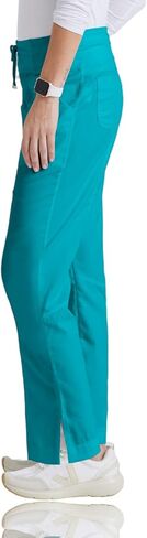 BARCO Grey's Anatomy Scrubs - بنطال كورا سكرب للنساء، خصر منسوج لليوجا، سروال فرك نسائي منخفض الارتفاع مستقيم الساق in Saudi Arabia
