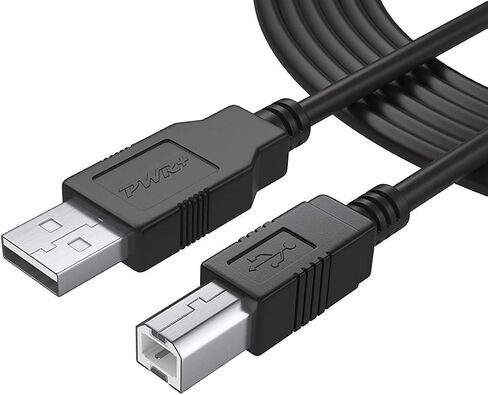 Pwr 25Ft Extra Long USB-2.0 Cable Type-A to Type-B High Speed Cord for Audio Interface, Midi Keyboard, USB Microphone, Mixer, Speaker, Monitor, Instrument, Strobe Light System Mac PC Type A to Type B in Saudi Arabia