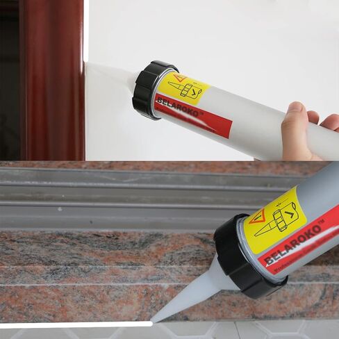 BELAROKO Sausage Caulk Gun 600ml Sausage/Cartridge Dual-use Hand Tool 15" Caulking Gun Kit With 2 Cone Nozzles, 20-ounce (20 oz-2 pack) in Kuwait