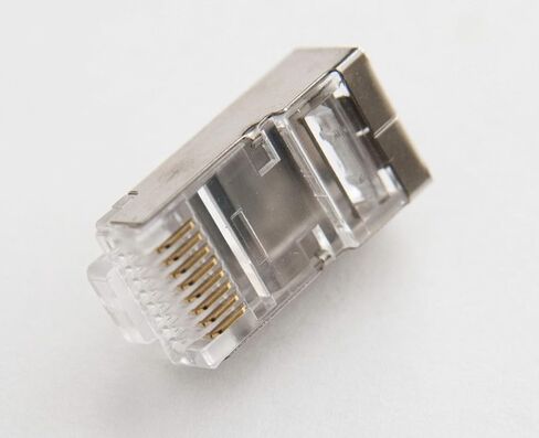 Shielded rj45 cat6 cat 6a connectors Gold Plated Cat6 Pass Through Connectors 23awg Cat6 Shielded Cat6/Cat6a Modular Plugs Ethernet Ends (60 PCS) in Saudi Arabia