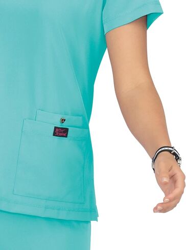 KOI Betsey Johnson 3-Pocket V-Neck Freesia Scrub Top for Women in Kuwait