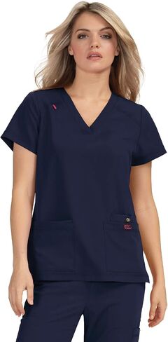 KOI Betsey Johnson 3-Pocket V-Neck Freesia Scrub Top for Women in Kuwait