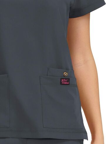KOI Betsey Johnson 3-Pocket V-Neck Freesia Scrub Top for Women in Kuwait