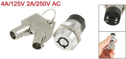 uxcell Electronic 2 Position 2NC 2NO Keylock Switch 4A/125V 2A/250V AC in Saudi Arabia