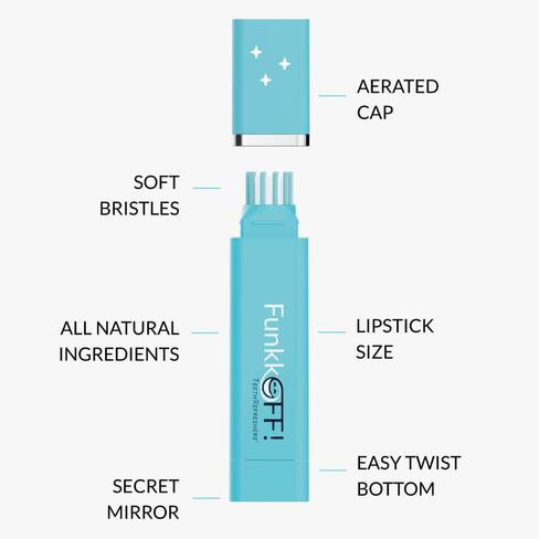 TeethRefreshers Reusable Travel Toothbrush + Toothpaste - Peppermint I Natural - All-in-One I Maintains Teeth Whitening I Removes Wine Stains I As Seen on Shark Tank! in Saudi Arabia