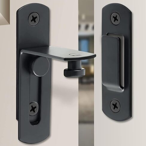 Kakuru 2Pcs Barn Door Lock 90 Degree Stainless Steel Sliding barn Door Latch and Catches for Bathroom in Kuwait