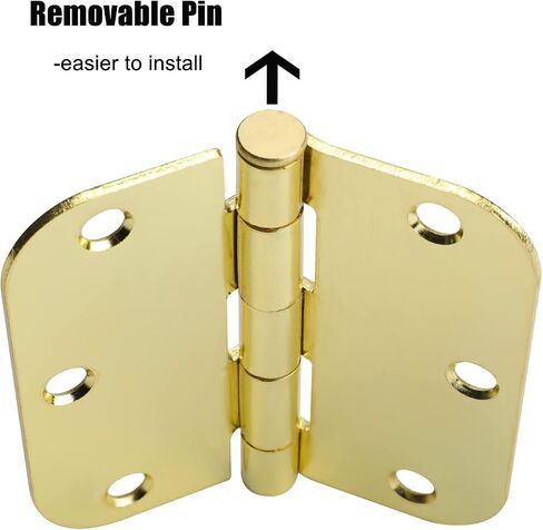 18 Pack Haliwu/Door Hinges Brushed Nickel, 3-1/2 in Door Hinges, Interior Door Hinges 1/4'' Radius Rounded Corner Hinges in Saudi Arabia