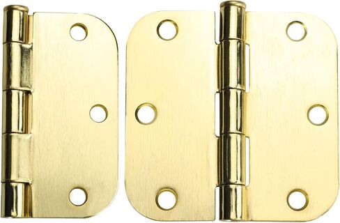 18 Pack Haliwu/Door Hinges Brushed Nickel, 3-1/2 in Door Hinges, Interior Door Hinges 1/4'' Radius Rounded Corner Hinges in Saudi Arabia