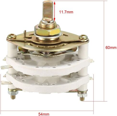 uxcell 2P6T 2 Pole 6 Position 2 Deck Band Channel Rotary Switch Selector in Saudi Arabia