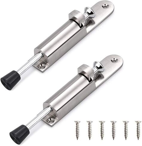 2 Pack Kickdown Door Stop, CertBuy Stainless Steel Easy Step Door Stopper Spring Loaded Telescopic Door Stopper, Adjustable Door Locks Holder Stop/Release by Foot in Saudi Arabia