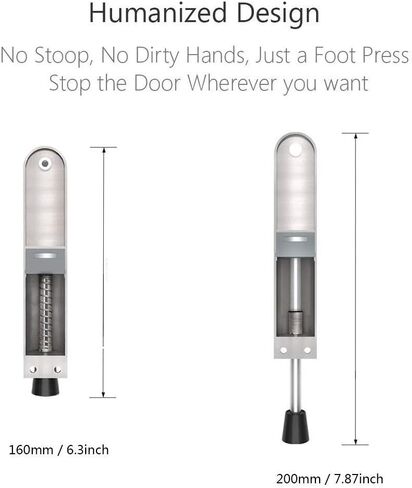 2 Pack Kickdown Door Stop, CertBuy Stainless Steel Easy Step Door Stopper Spring Loaded Telescopic Door Stopper, Adjustable Door Locks Holder Stop/Release by Foot in Saudi Arabia