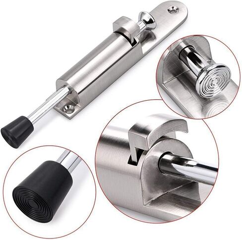 2 Pack Kickdown Door Stop, CertBuy Stainless Steel Easy Step Door Stopper Spring Loaded Telescopic Door Stopper, Adjustable Door Locks Holder Stop/Release by Foot in Saudi Arabia