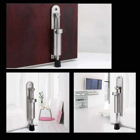 2 Pack Kickdown Door Stop, CertBuy Stainless Steel Easy Step Door Stopper Spring Loaded Telescopic Door Stopper, Adjustable Door Locks Holder Stop/Release by Foot in Saudi Arabia