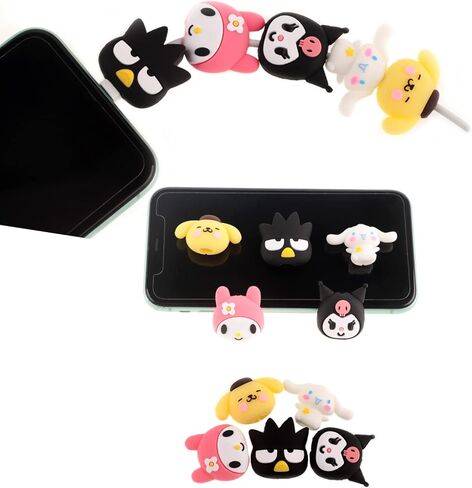 Axanbox Data/Charging/Lightning Cable Protector Saver Chewers 3D Cartoon Animal Cute Cord Protector USB Cable Saver Phone Charger Cable Sleeve Cable Wire Wrap Protector (MLD-5PCS) in Kuwait