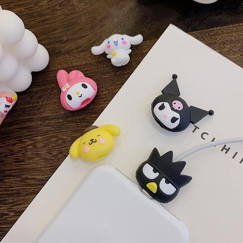 Axanbox Data/Charging/Lightning Cable Protector Saver Chewers 3D Cartoon Animal Cute Cord Protector USB Cable Saver Phone Charger Cable Sleeve Cable Wire Wrap Protector (MLD-5PCS) in Kuwait
