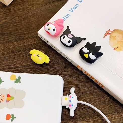 Axanbox Data/Charging/Lightning Cable Protector Saver Chewers 3D Cartoon Animal Cute Cord Protector USB Cable Saver Phone Charger Cable Sleeve Cable Wire Wrap Protector (MLD-5PCS) in Kuwait