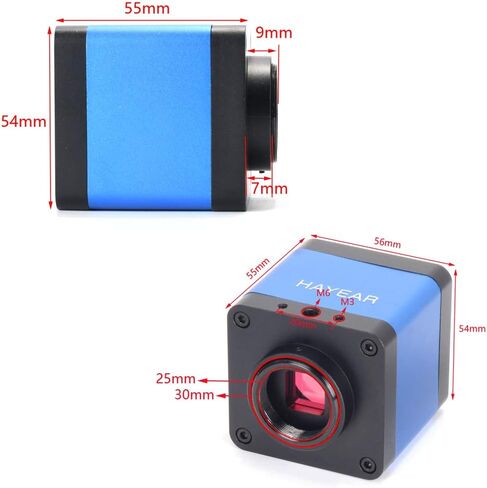 هاير 16MP HDMI 1080P 60FPS HD USB رقمي للفحص بالفيديو مجموعة كاميرا المجهر بطاقة TF مسجل فيديو 0.5X C عدسة عدسة 30 ملم/30.5 ملم محول للكشف عن الاسنان واللحام in Kuwait