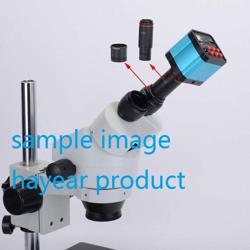 هاير 16MP HDMI 1080P 60FPS HD USB رقمي للفحص بالفيديو مجموعة كاميرا المجهر بطاقة TF مسجل فيديو 0.5X C عدسة عدسة 30 ملم/30.5 ملم محول للكشف عن الاسنان واللحام in Kuwait