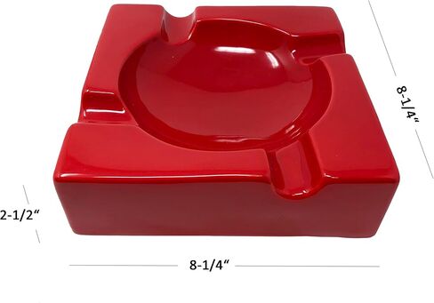 Prestige Import Group - Large Ceramic Contemporary Ashtray - High Gloss Black in Kuwait