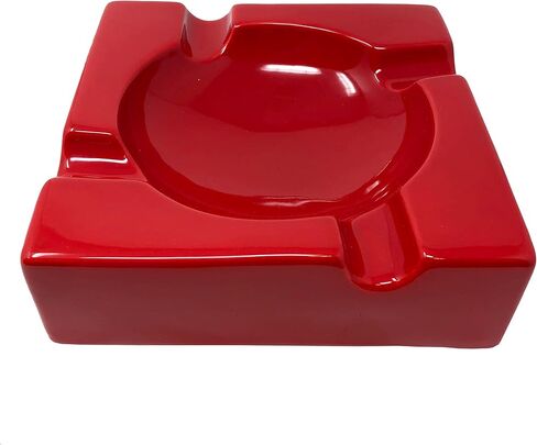 Prestige Import Group - Large Ceramic Contemporary Ashtray - High Gloss Black in Kuwait