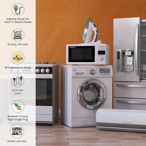 سلك الأجهزة Go Green Power Inc. GG-25606 6' 14/3، بيج in Kuwait