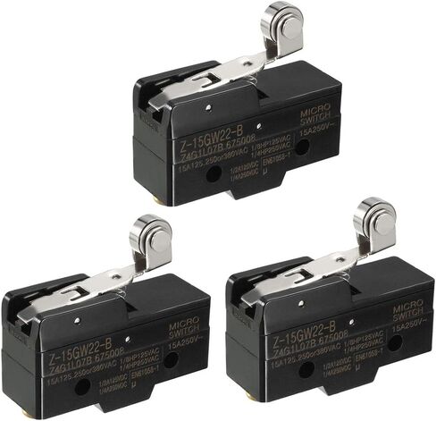 uxcell 3PCS Z-15GW22-B 1NO + 1NC Hinge Roller Lever Micro Action Switches in Saudi Arabia