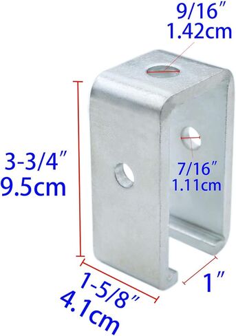 شماعة مسار عربة تبختر، دعامة تعليق مسار دعم متوسط ​​لجميع قنوات تبختر 1-5/8 بوصة، دعامة دعم النجار بسعة تحميل فائقة (4 عبوات) in Kuwait