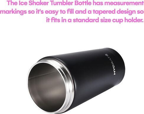 هايدريت زجاجة خلط بغطاء ملتف سعة 17 اونصة - زجاجة مياه معزولة، شيكر بروتين - زجاجة خلط كوب خلط مانعة للتسرب - اسود in Kuwait