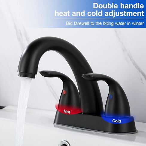2 Handle Bathroom Sink Faucet, with Pop up Drain & Supply Lines, 4 Inch Centerset Brushed Nickel Faucet for Lavatory Bathroom Sink, Professional Modern Vessel Deck Mount Vanity rv Faucet in Saudi Arabia