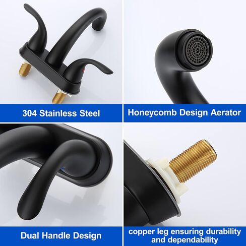 2 Handle Bathroom Sink Faucet, with Pop up Drain & Supply Lines, 4 Inch Centerset Brushed Nickel Faucet for Lavatory Bathroom Sink, Professional Modern Vessel Deck Mount Vanity rv Faucet in Saudi Arabia