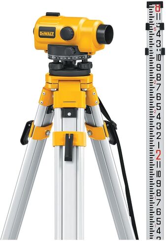 DEWALT DW096PK 26X طقم المستوى البصري التلقائي مع حامل ثلاثي القوائم وقضيب وحقيبة حمل، أصفر in Saudi Arabia