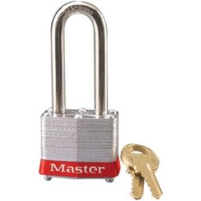 قفل Master Lock 3LHRED Safety Lockout Keyed Didifferent Padlock 1-9/16-بوصة الجسم مع مشبك بطول إضافي 5.08 سم، مصد أحمر in Saudi Arabia