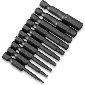 10PCS Hex Head Allen Wrench Drill Bit Set, VAKOGAL S2 Steel Hex Head Screwdriver Bit Set, with Magnetic, 1.5-8mm Metric, 1/4 Inch Hex Shank, 2 Inch Length, for Hand Held Wrench and Electric Drills