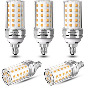 مصابيح LED E26 10W، 6000K ضوء النهار الأبيض، 1000 لومن، 100 وات لمبات متوهجة مكافئة، مصابيح LED بمروحة سقف شمعدان إديسون غير قابلة للتعتيم، خالية من الوميض، لمبة ذرة LED أنبوبية، 5 عبوات
