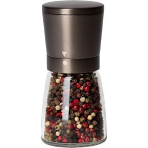 مطحنة الفلفل أو آلة نقع الملح لشيف الاحترافي - أفضل مطحنة توابل مع الفولاذ المقاوم للصدأ المصقول، علامة خاصة، شفرات من السيراميك، وحشونة قابلة للتعديل (برونزية داكنة) in Kuwait