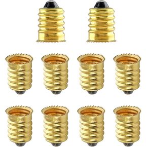 6pcs E12 to E26 Adapter, Candelabra to Medium Base Adapter, Bulb Base Converter, E12 to E26/E27 Socket Adapter for LED Energy-Saving Lamp, Maximum Wattage 60W & 120℃ Heat Resistant