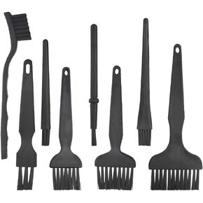 WMYCONGCONG 8 in 1 Plastic Handle Nylon Anti Static Brushes Cleaning Keyboard Brush Kit Portable Nylon Cleaning Brushes, Black in Saudi Arabia