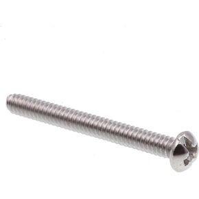 برغي آلة Prime-Line 9003227، رأس مستدير، مجموعة مشقوقة/فيليبس، #6-32 × 1-1/4 بوصة، فولاذ مقاوم للصدأ درجة 18-8، عبوة من 100 قطعة in Kuwait