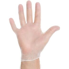 قفازات HALYARD الاصطناعية بالإضافة إلى الفينيل، خالية من البودرة، 7.9 مل، 9.5 بوصة، أبيض، كبير، 50033 (علبة من 1000) in Kuwait