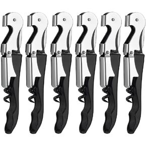 6 قطع فتاحة النبيذ Corkscrew مع قاطع رقائق بواسطة YWQ - فتاحة زجاجات سميكة من الفولاذ المقاوم للصدأ للجعة أو النبيذ - أحبها أو إرجاعها! ، تفتح بسهولة! مفك براغي فاخر الكل في واحد in Kuwait
