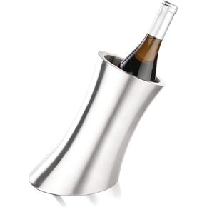 Viski Convex Wine Chiller, Double Wall Wine Cooler, Single Bottle Wine Chillers for Bottles, Stainless Steel Drink Cooler Set of 1 in Kuwait