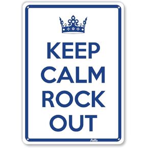 لافتة ألومنيوم "Keep Calm And Rock Out" مقاس 10 × 14 بوصة in Kuwait