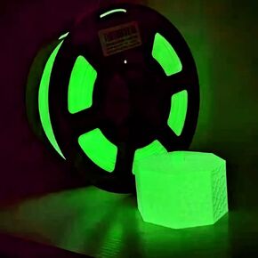 3D Printer Filament, PLA Filament 1.75mm, Glow in The Dark Filament,1KG (2.2 LBS) Spool (Apple green Glow Green) in Saudi Arabia