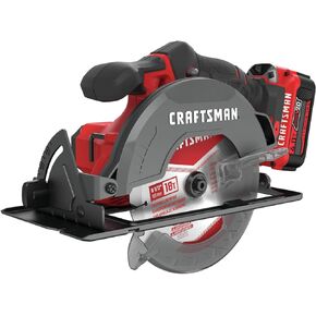 CRAFTSMAN V20 Cordless Circular Saw Kit, 6-1/2 inch, Battery and Charger Included (CMCS500M1)