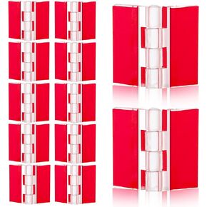 12 Pcs Plastic Hinges Piano Hinge Acrylic Hinges Self Adhesive Clear Small Hinges for Cabinet Aquarium Lid Furniture Display Stand, 35x30mm in Saudi Arabia