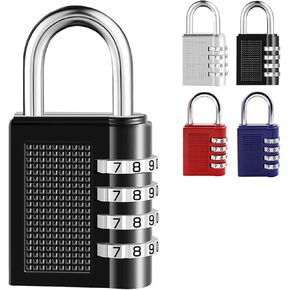 مجموعة اقفال كومبو مكونة من 4 ارقام مقاومة للماء لبوابة الامتعة من 4 قطع، عبوة من 4 قطع in Kuwait