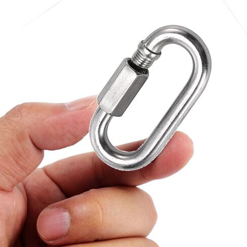 وصلات سلسلة ربط سريعة من الستانلس ستيل مقاس 5/16 انش من 8 قطع، حلقة تثبيت على شكل حرف D M8 بسعة 1200 باوند، وصلة سريعة شديدة التحمل لحلقة التثبيت والتخييم والارجوحة والمعدات الخارجية in Kuwait